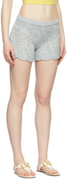 RED Valentino Blue Knit Shorts