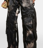Louisa Ballou Printed low-rise straight cargo pants