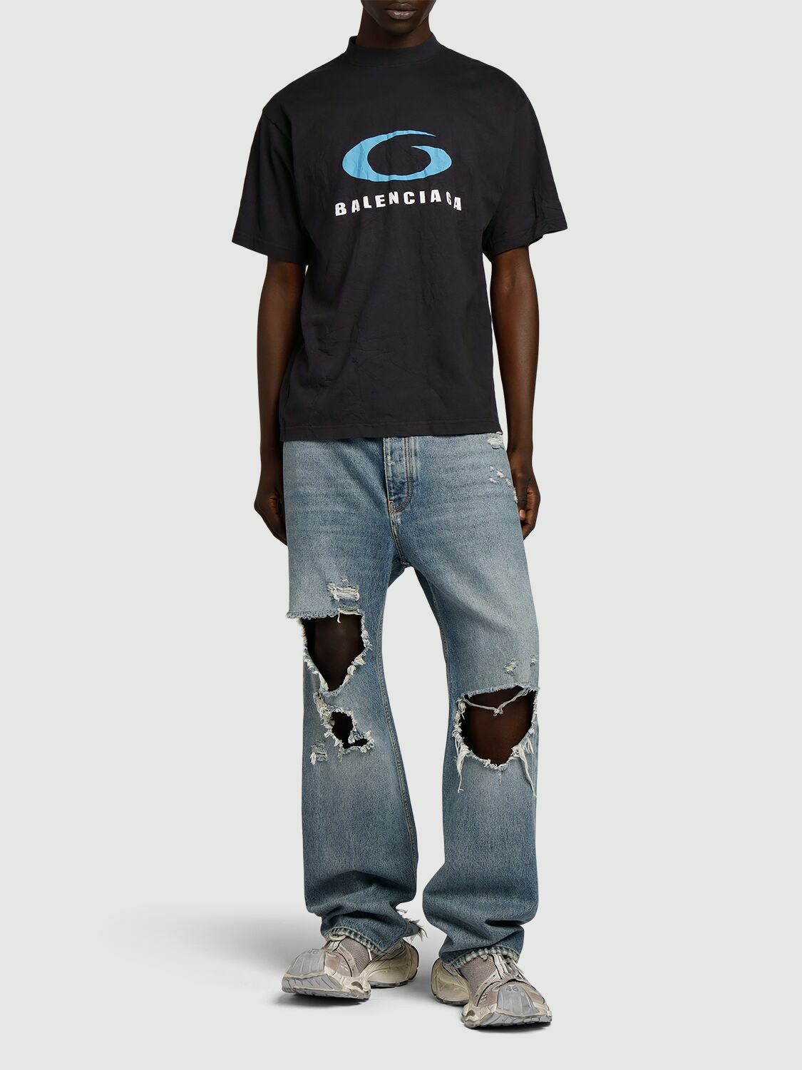 ★BALENCIAGA★アイコンフラットTシャツ ホワイト の ウィメンズ 3B Sport Icon Layered Tシャツ