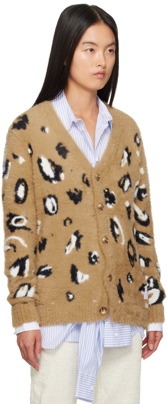 Charles Jeffrey LOVERBOY Brown Fluffy Label Cardigan