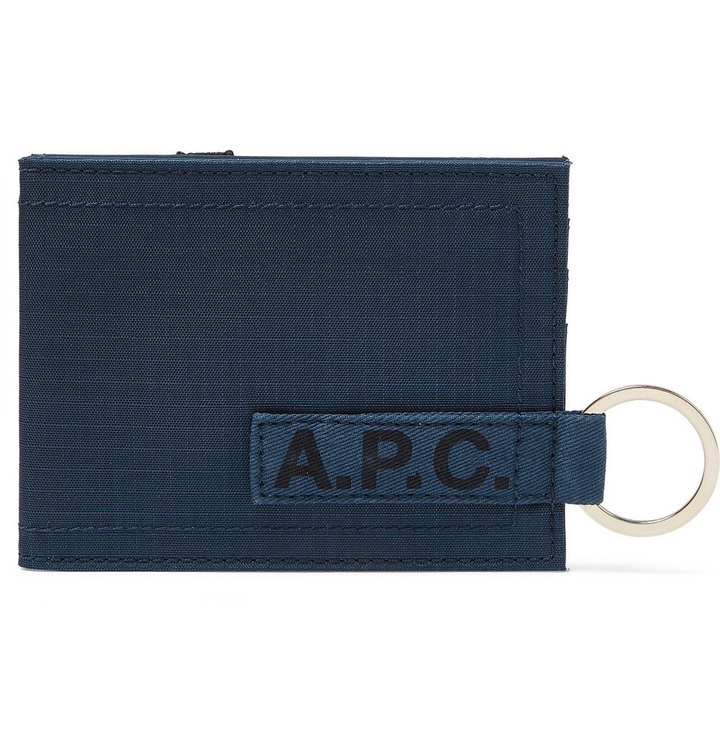 Photo: A.P.C. - Logo-Print Ripstop Billfold Wallet - Men - Navy