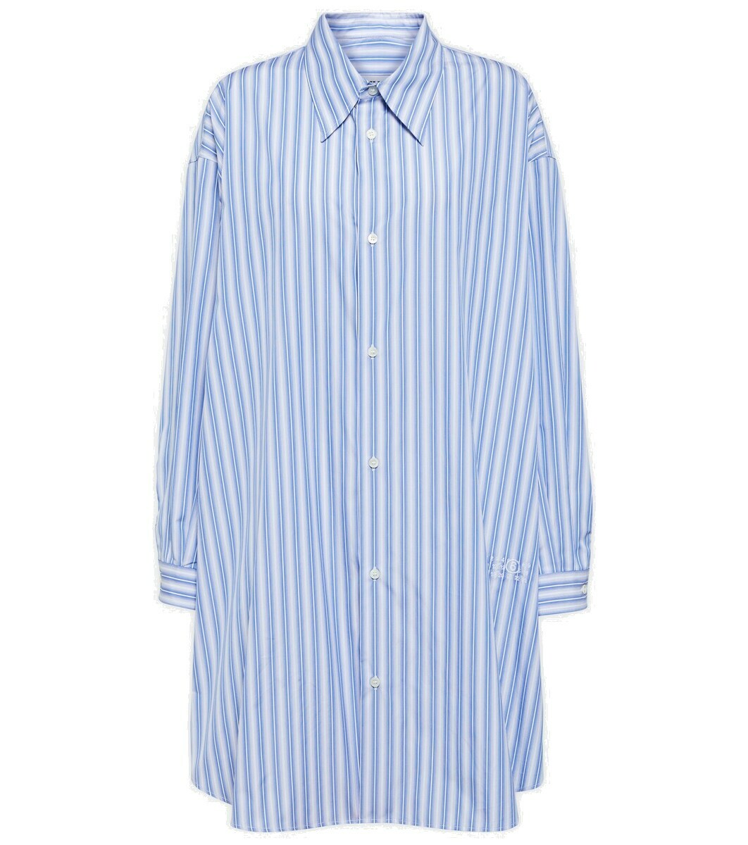 MM6 Maison Margiela Striped cotton poplin shirt dress MM6
