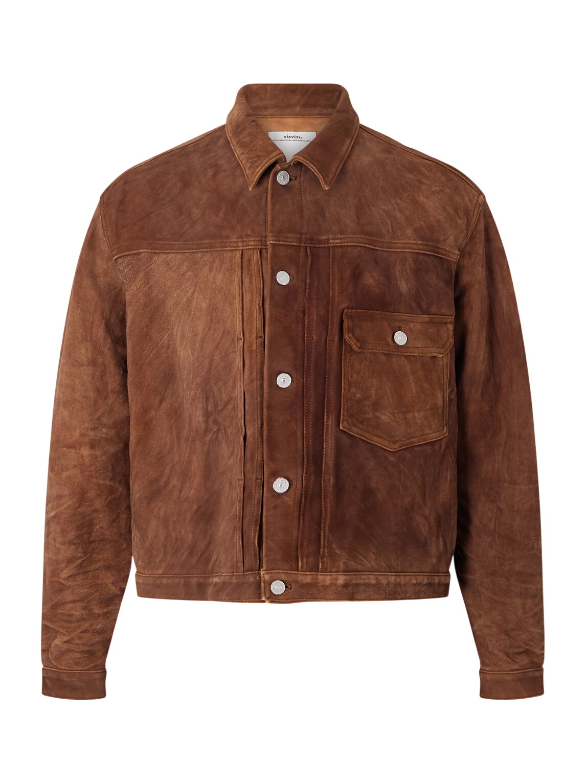 visvim - Distressed Leather Blouson Jacket - Brown Visvim