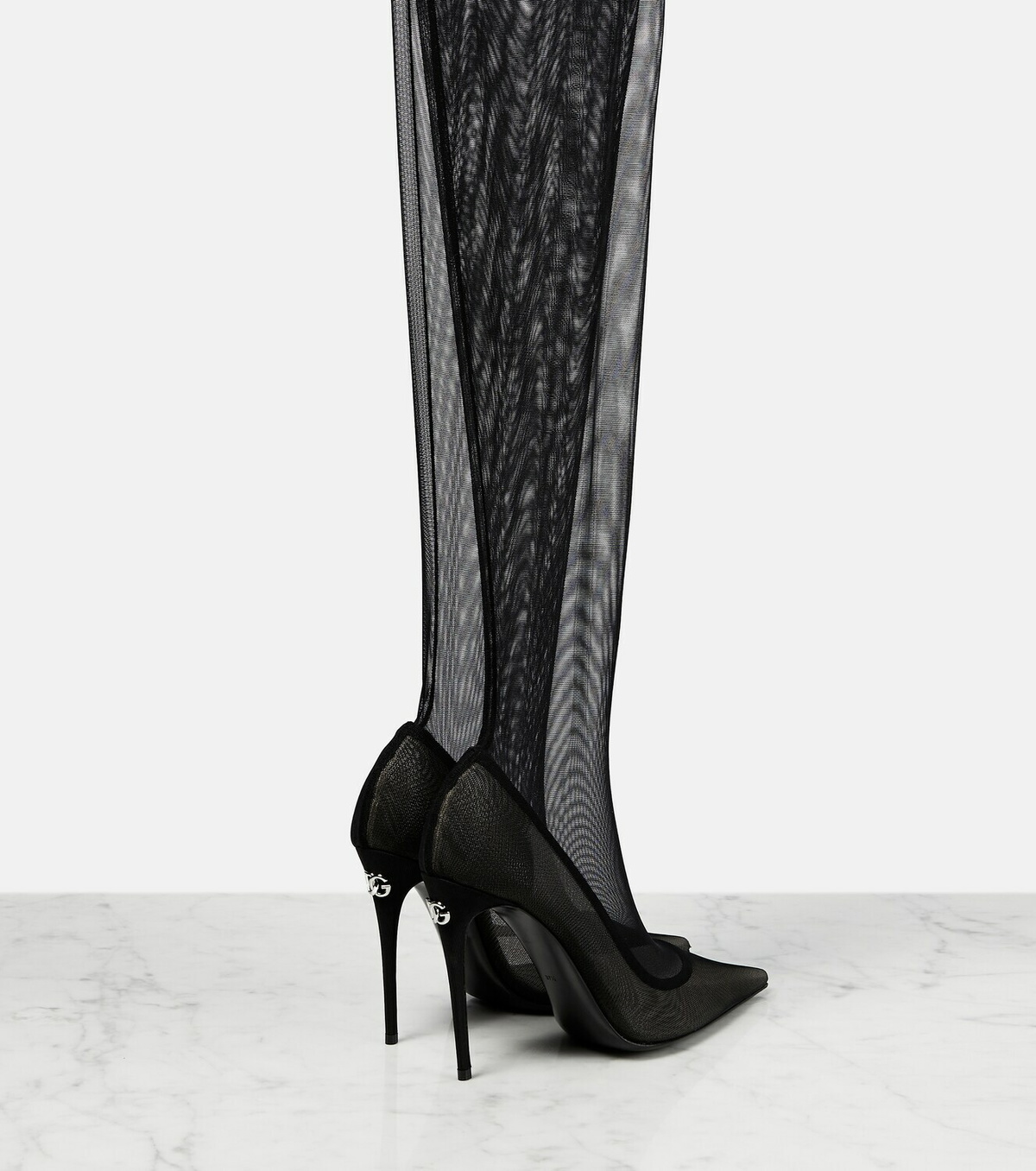 Dolce&Gabbana - x Kim tulle over-the-knee boots Dolce & Gabbana