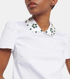 REDValentino Embellished cotton-blend shirt