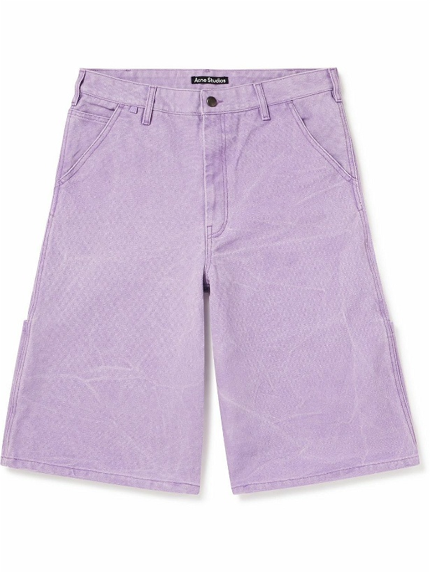 Photo: Acne Studios - Rexter Wide-Leg Denim Shorts - Purple
