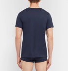 Hanro - Superior Mercerised Stretch-Cotton T-Shirt - Men - Navy