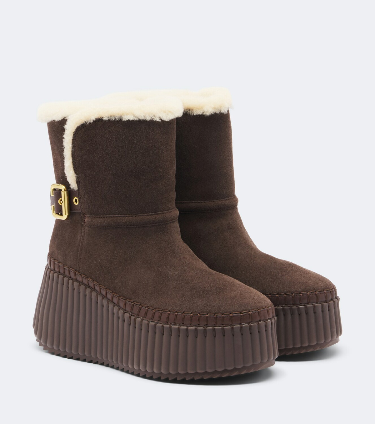 Chloé Nama suede platform ankle boots
