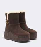 Chloé Nama suede platform ankle boots