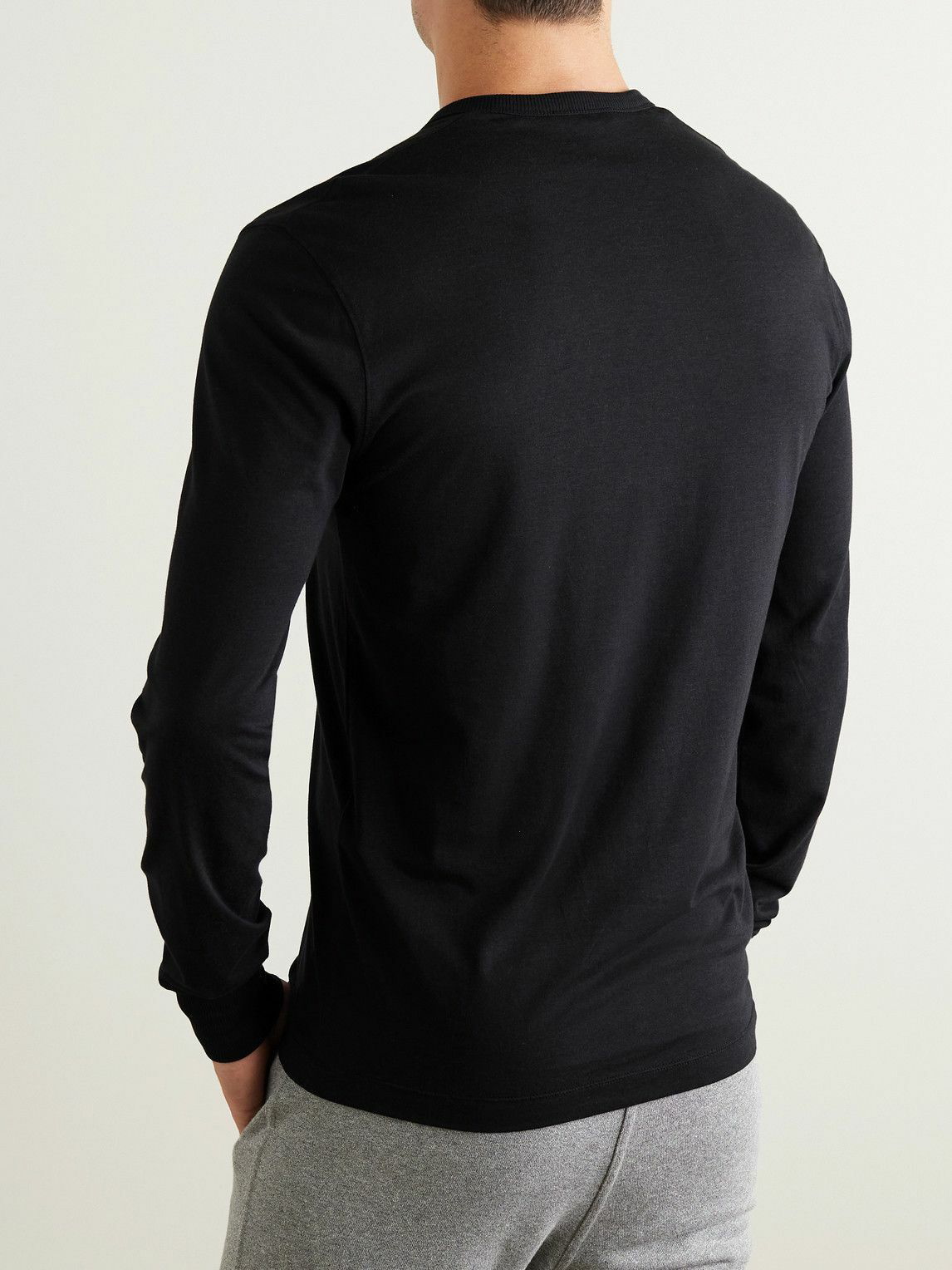 TOM FORD long-sleeve lyocell blend shirt - Black