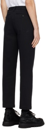 AMI Paris Black Creased Trousers