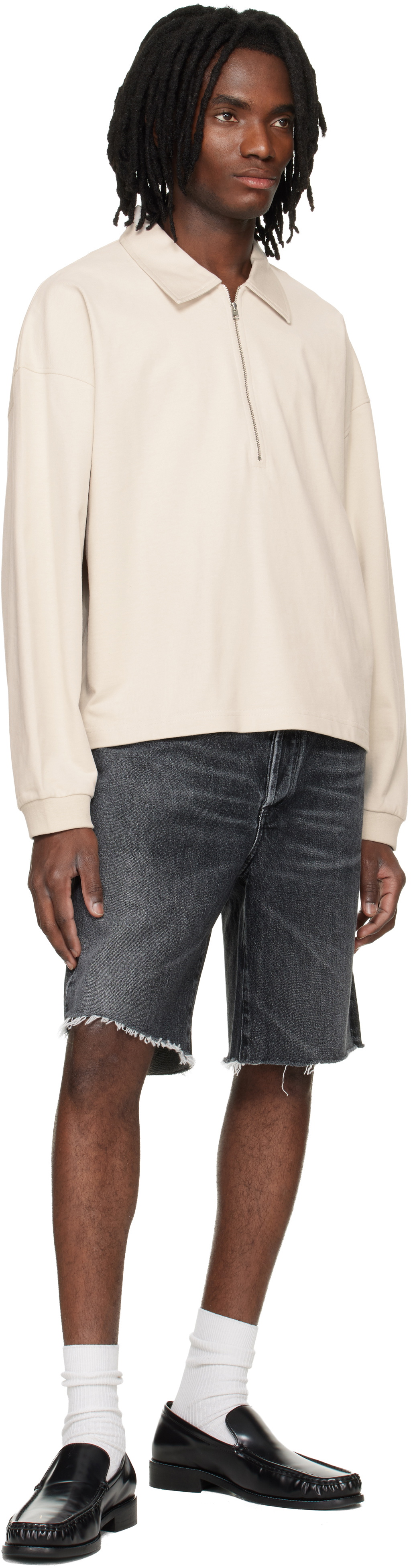 AGOLDE Beige Darius Polo