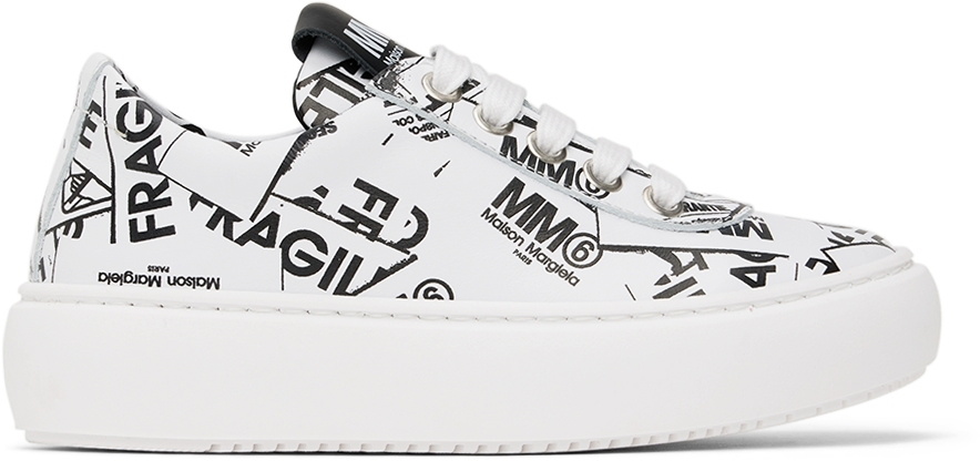 MM6 Maison Margiela Kids Black Fragile Logo Sneakers MM6 Maison 