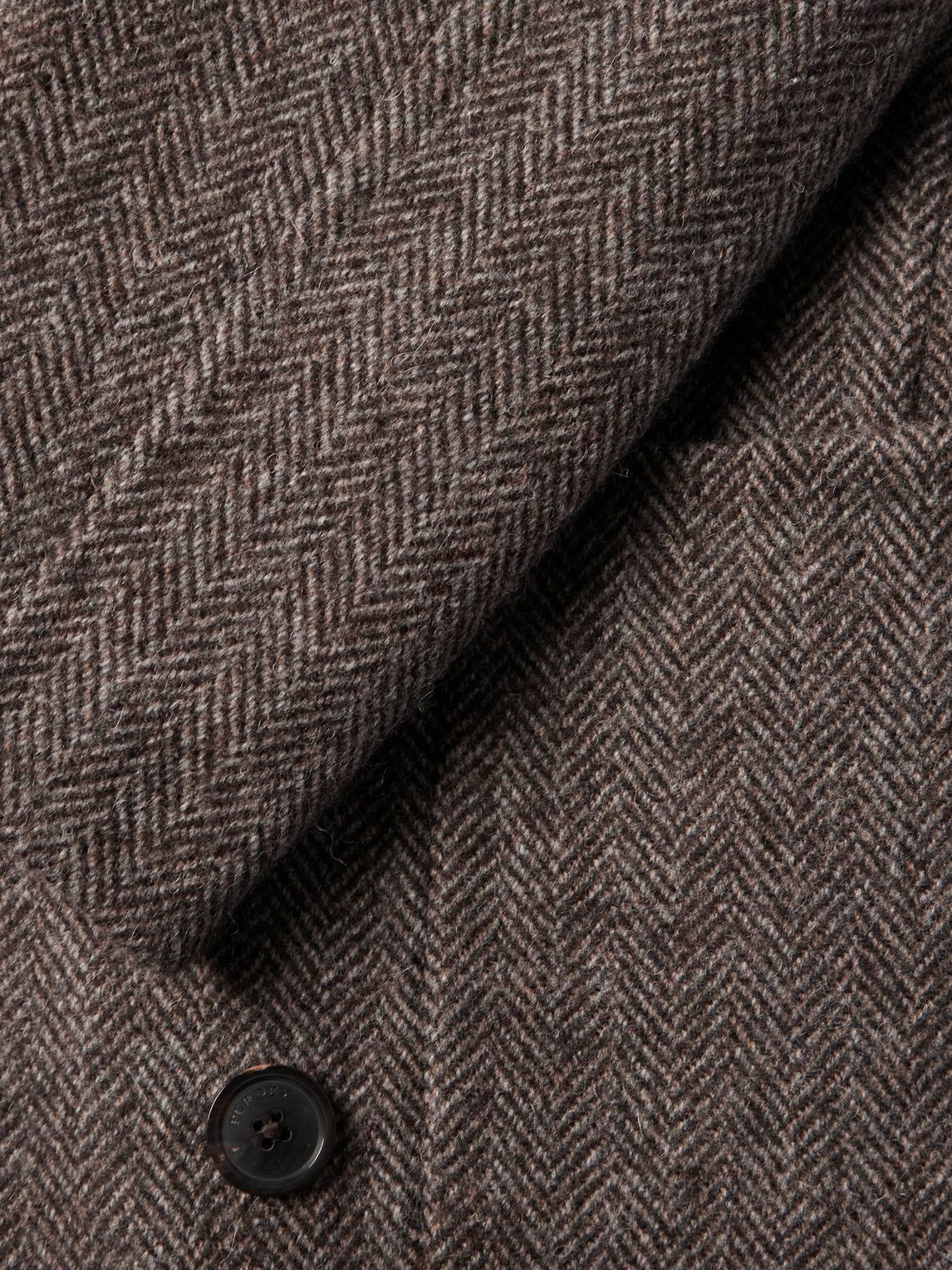 Purdey - Town and Country Double-Breasted Herringbone Wool Coat - Brown