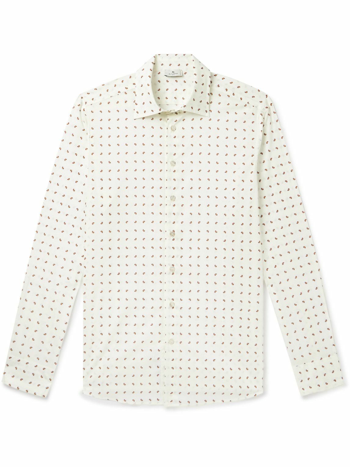 シャツ Etro Printed Poplin Oversized Shirt Etro Oversize Shirt with Placed Print in White
