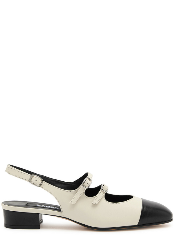 Photo: Carel Abricot 20 Leather Slingback Mary Jane Pumps