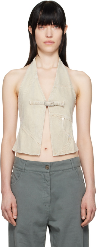 Photo: Gimaguas SSENSE Exclusive Beige Beverly Denim Tank Top
