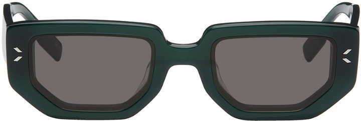 Photo: MCQ Green Hexagonal Sunglasses