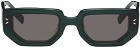 MCQ Green Hexagonal Sunglasses