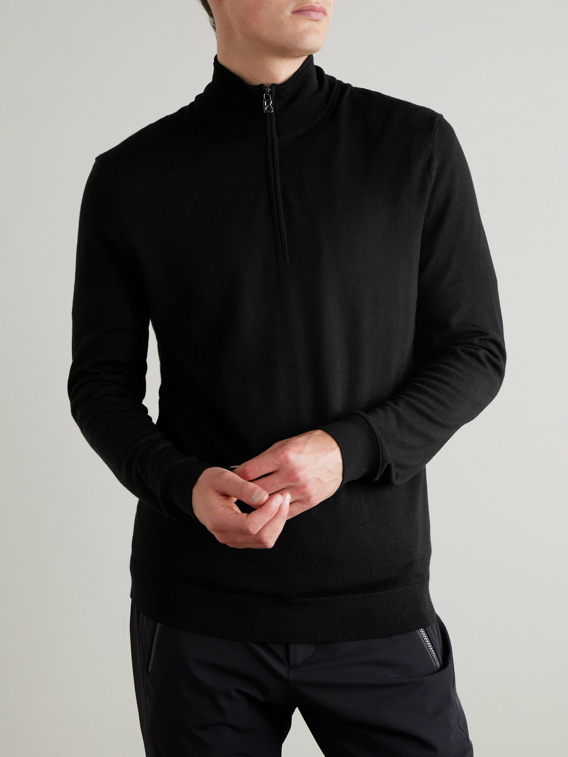 BOGNER - Ouri Virgin Wool Half-Zip Sweater - Black