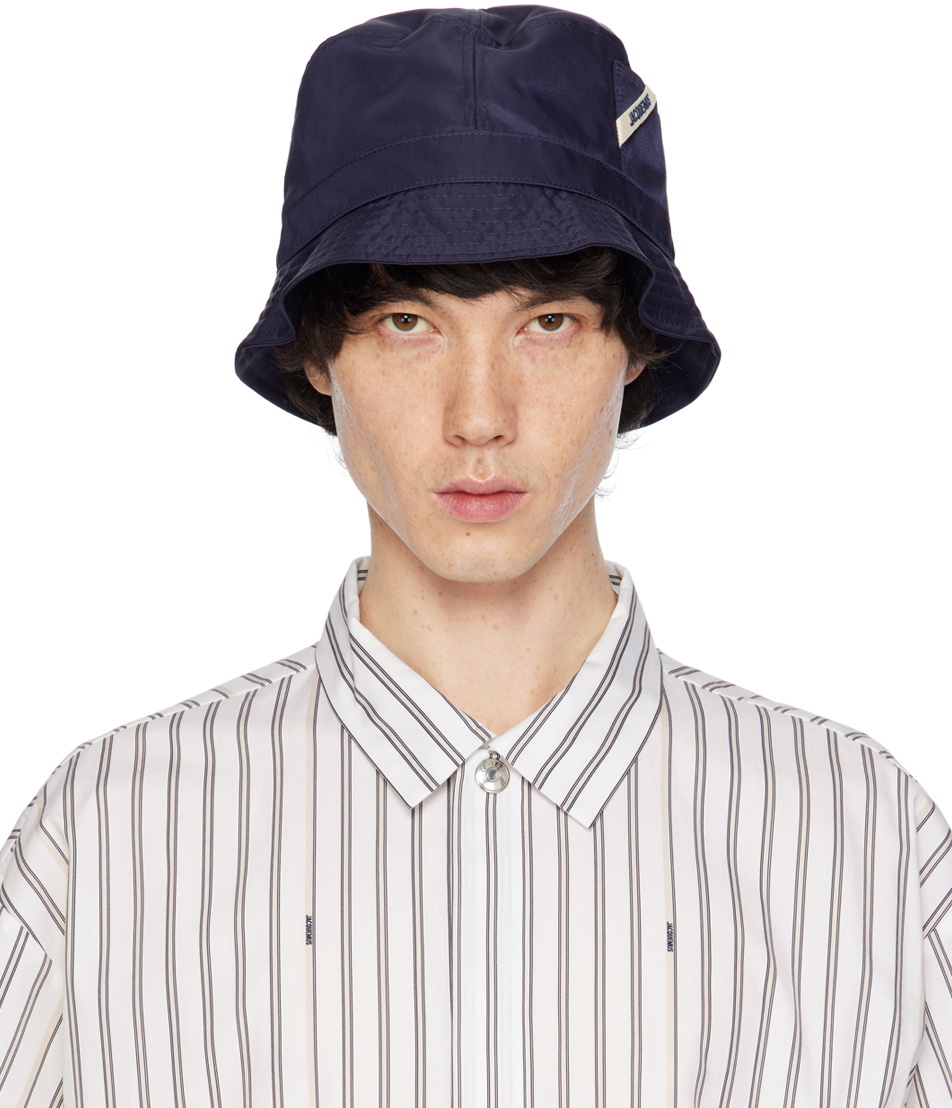 Jacquemus Navy 'Le Bob Ovalie' Bucket Hat Jacquemus