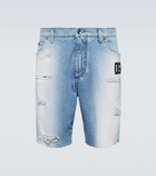 Dolce&Gabbana - Distressed denim Bermuda shorts