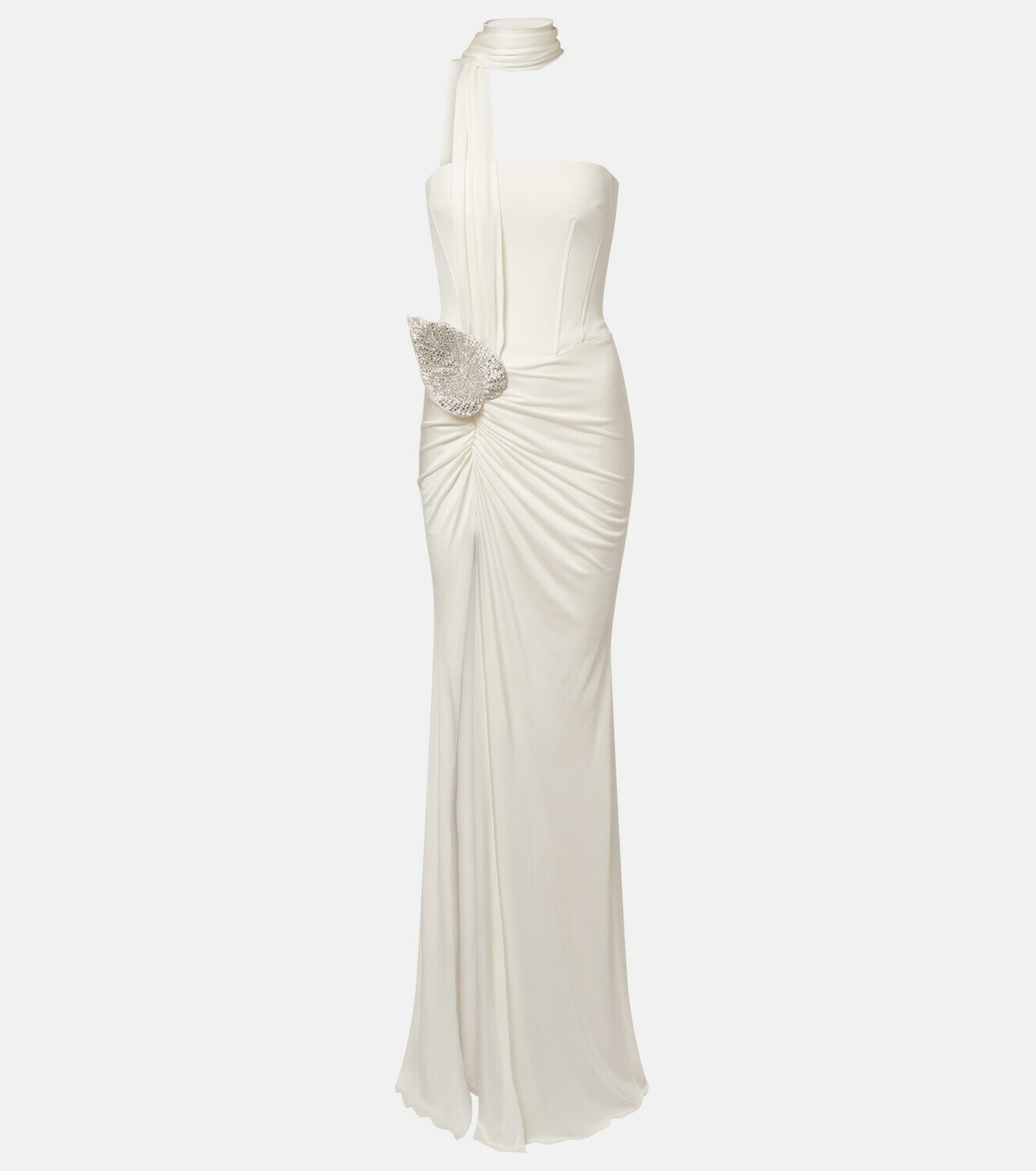 David Koma Embellished bustier gown