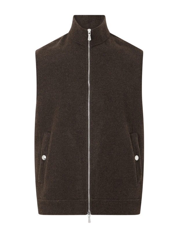 Photo: Eleventy - Brushed-Wool Zip-Up Gilet - Unknown