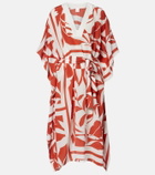 Max Mara Lancia floral silk beach dress