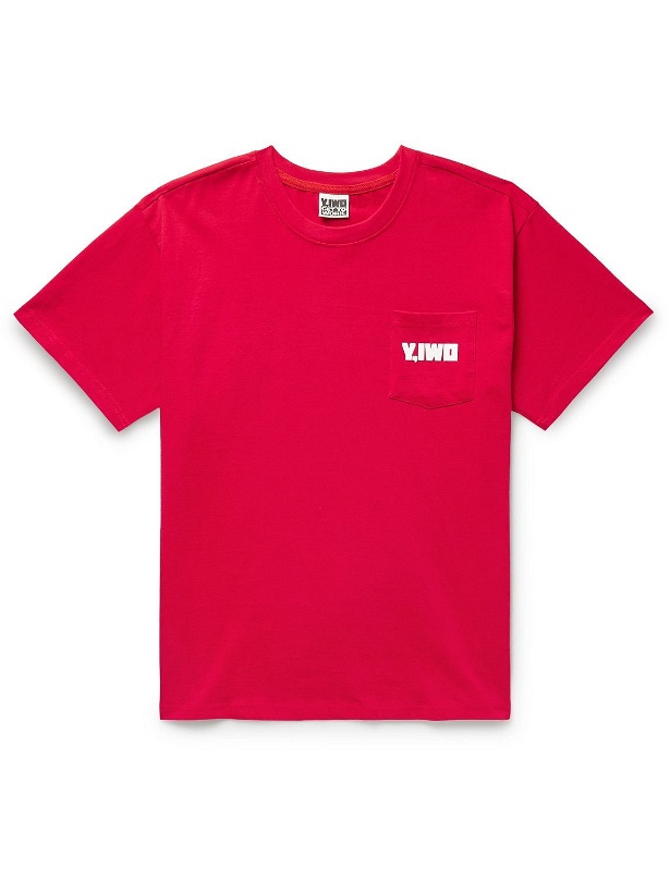 Photo: Y,IWO - Logo-Print Cotton-Jersey T-Shirt - Red