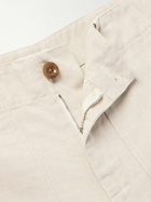 Mr P. - Straight-Leg Cotton and Linen-Blend Canvas Trousers - Neutrals