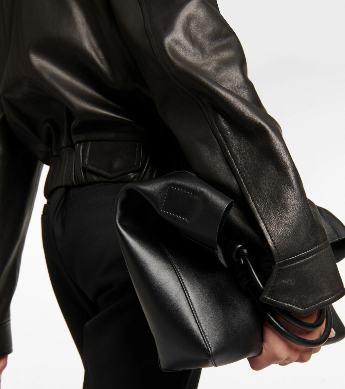Dorothee Schumacher Shearling-trimmed leather jacket Dorothee Schumacher