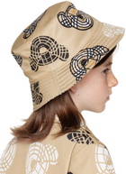 Burberry Kids Beige Thomas Bear Bucket Hat