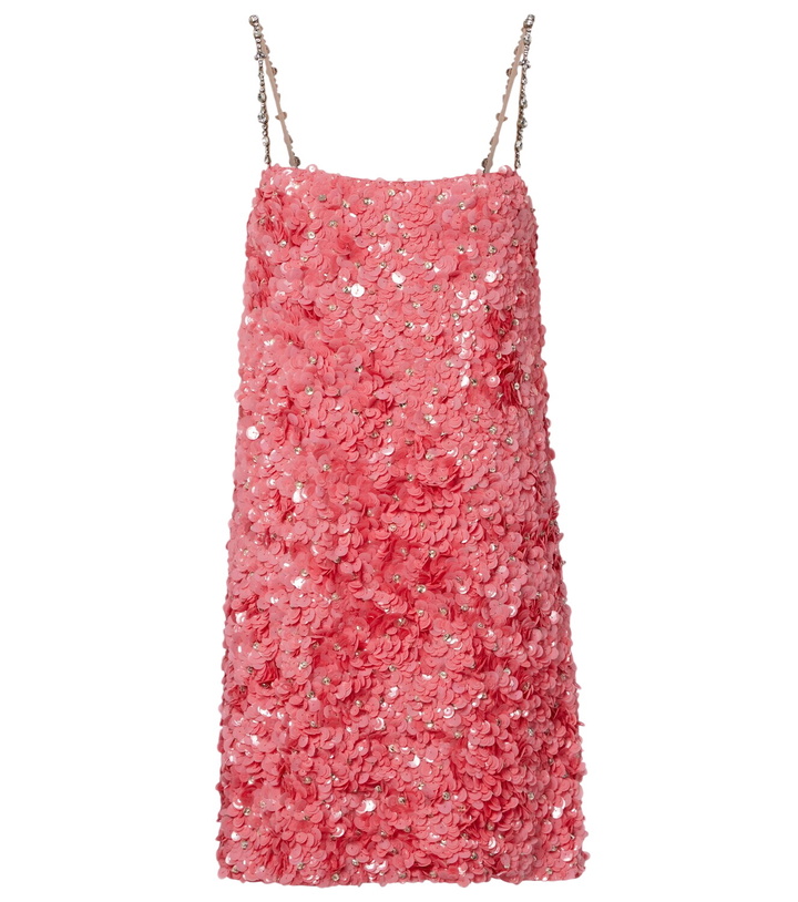 Photo: Valentino Embellished silk chiffon slip dress