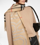Burberry - Embellished reversible cashmere scarf