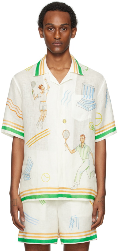 Photo: Casablanca White Tennis Play Icon Shirt