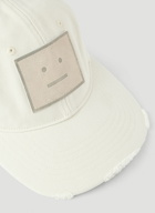 Distressed Baseball Cap in Cream