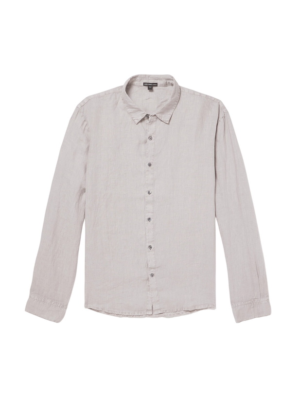 Photo: James Perse - Garment-Dyed Linen Shirt - Gray