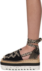 Stella McCartney Black Gaia Platform Espadrilles