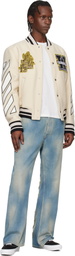 Off-White Off-White Lion Wool Varsity Bomber Jacket