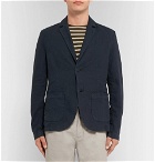 Folk - Navy Unstructured Garment-Dyed Linen and Cotton-Blend Blazer - Men - Navy
