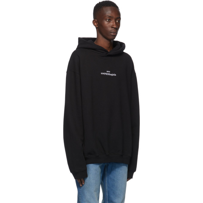 Maison Margiela Black Logo Hoodie Maison Margiela