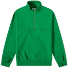 Colorful Standard Organic Quarter Zip Crew Sweat in Kelly Green