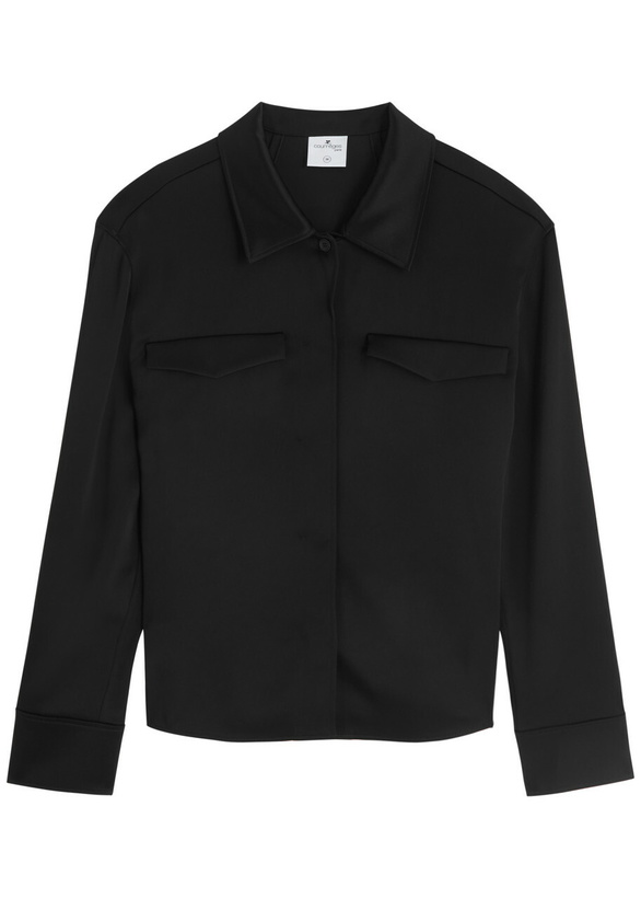 Photo: Courrèges Darted Satin Shirt Black