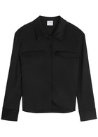 Courrèges Darted Satin Shirt Black