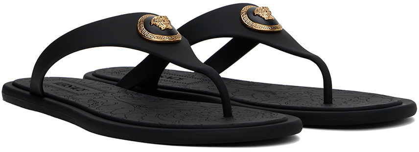 【関税＆送料込み】Versace Alia Flat Sandals Versace Alia Flat Sandals | Black | FARFETCH