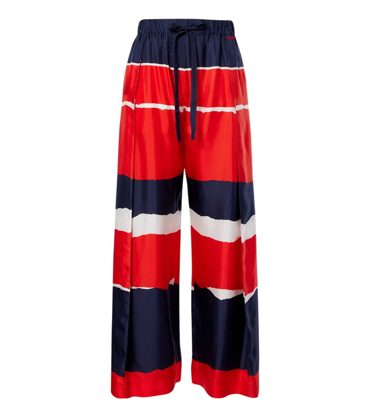 Photo: Loewe Printed silk twill wide-leg pants