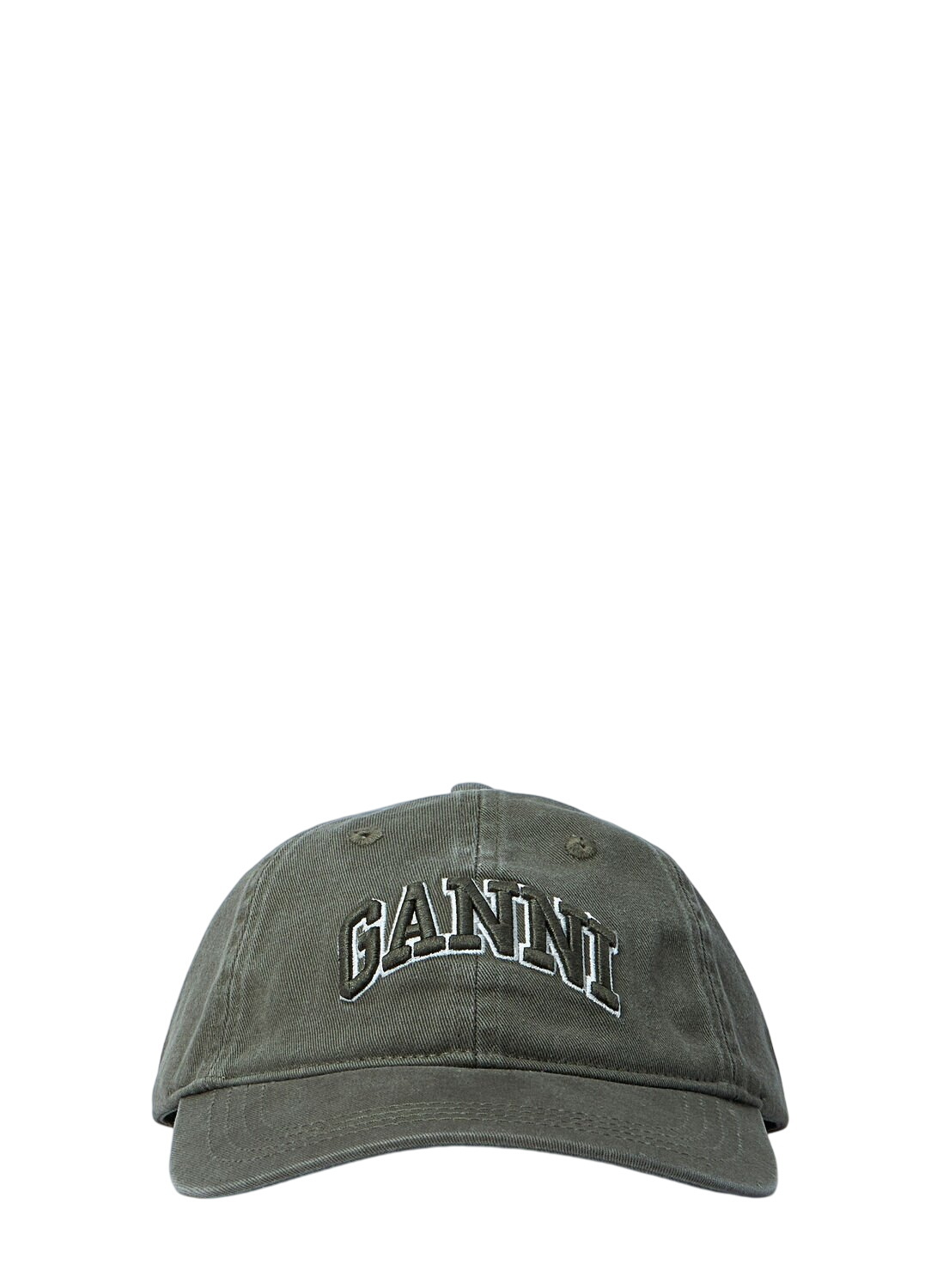 GANNI Women's Heavy Fleece Drop Shoulder Polo in Sky Captain GANNI