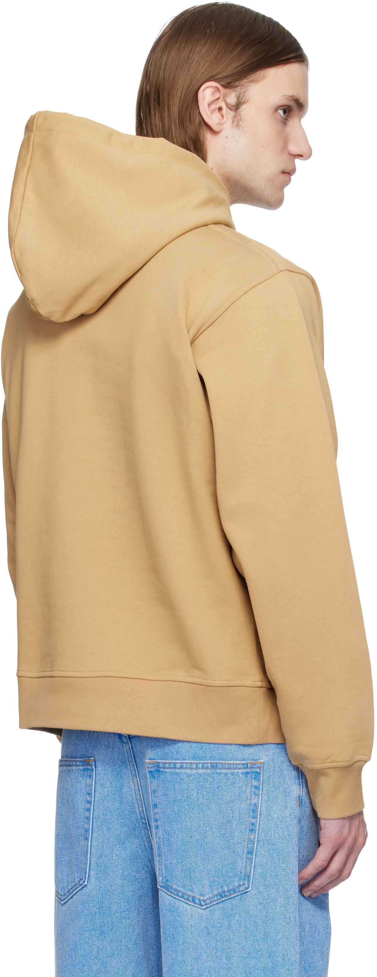 Marni Tan Printed 'Marni' Caos Logo Hoodie