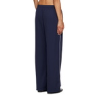 Sporty & Rich Navy Signature Logo Retro Track Pants